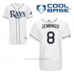 Maglia Baseball Uomo Tampa Bay Rays Desmond Jennings 8 Bianco 1ªCool Base
