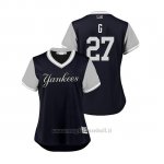 Maglia Baseball Donna New York Yankees Giancarlo Stanton 2018 Llws Players Weekend G Blu