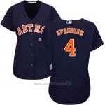 Maglia Baseball Donna Houston Astros George Springer Blu Alterner