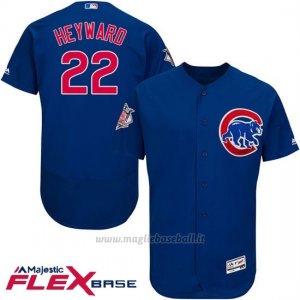 Maglia Baseball Uomo Chicago Cubs 22 Jason Heyward Majestic Autentico Collezione Flex Base