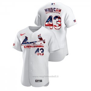Maglia Baseball Uomo St. Louis Cardinals Dakota Hudson 2020 Stars & Stripes 4th of July Bianco
