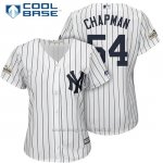 Maglia Baseball Donna New York Yankees 2017 Postseason Aroldis Chapman Bianco Cool Base