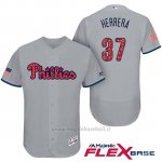 Maglia Baseball Uomo Philadelphia Phillies 2017 Estrellas y Rayas Odubel Herrera Grigio Flex Base