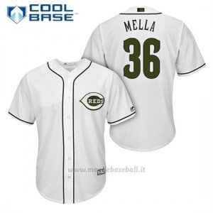 Maglia Baseball Uomo Cincinnati Reds 36 Keury Mella Bianco2018 Alterner Cool Base