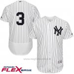 Maglia Baseball Uomo New York Yankees Babe Ruth Majestic Autentico Collezione Flex Base Bianco