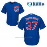 Maglia Baseball Uomo Chicago Cubs 37 Travis Wood Blu Alterner Cool Base