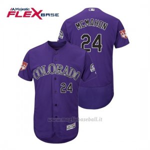 Maglia Baseball Uomo Colorado Rockies Ryan Mcmahon Flex Base Entrenamiento De Primavera 2019 Viola