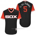 Maglia Baseball Uomo Chicago White Sox 2017 Little League World Series 5 Yolmer Sanchez Nero