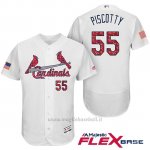 Maglia Baseball Uomo St. Louis Cardinals 2017 Estrellas y Rayas Stephen Piscotty Bianco Flex Base
