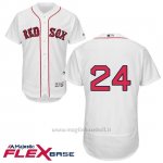 Maglia Baseball Uomo Boston Red Sox 24 David Price Bianco Autentico Collezione Flex Base