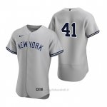 Maglia Baseball Uomo New York Yankees Miguel Andujar Autentico 2020 Road Grigio