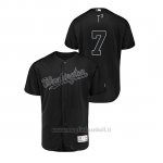 Maglia Baseball Hombre Washington Nationals 7 Trea Turner 2019 Players Weekend Autentico Nero