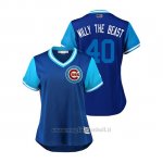 Maglia Baseball Donna Chicago Cubs Willson Contreras 2018 Llws Players Weekend Willy The Beast Royal