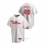Maglia Baseball Uomo Philadelphia Phillies Jake Arrieta Replica Primera Bianco