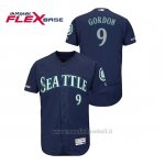 Maglia Baseball Uomo Seattle Mariners Dee Gordon 150th Aniversario Patch Autentico Flex Base Blu