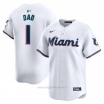Maglia Baseball Uomo Miami Marlins #1 Dad Home Limited Bianco
