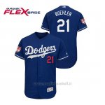 Maglia Baseball Uomo Los Angeles Dodgers Walker Buehler 2019 Entrenamiento De Primavera Flex Base Blu