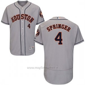 Maglia Baseball Uomo Houston Astros George Springer Grigio Autentico