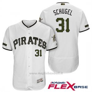 Maglia Baseball Uomo Pittsburgh Pirates A.j. Schugel Bianco 2018 1ªAlterner Flex Base