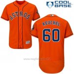 Maglia Baseball Uomo Houston Astros Dallas Keuchel Majestic Autentico Collezione Arancione Cool Base