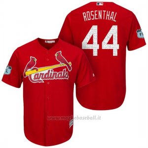 Maglia Baseball Uomo St. Louis Cardinals Trevor Rosenthal Scarlet 2017 Allenamento Primaverile Cool Base Giocatore