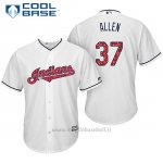 Maglia Baseball Uomo Cleveland Indians 2017 Estrellas y Rayas 37 Cody Allen Bianco Cool Base