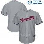 Maglia Baseball Uomo Kansas City Royals 2017 Estrellas y Rayas Grigio Cool Base