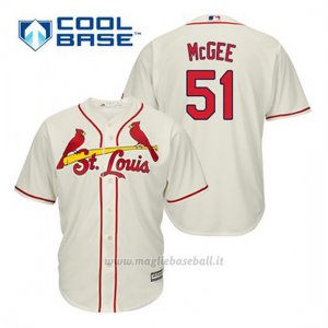 Maglia Baseball Uomo St. Louis Cardinals Willie Mcgee 51 Crema Alterner Cool Base