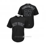 Maglia Baseball Hombre New York Yankees 27 Giancarlo Stanton 2019 Players Weekend Replica Nero