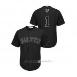 Maglia Baseball Uomo San Francisco Giants Kevin Pillar 2019 Players Weekend Replica Nero