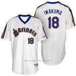 Maglia Baseball Uomo Seattle Mariners Hisashi Iwakuma Turn Back The Clock Bianco