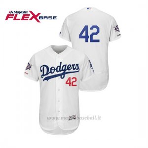Maglia Baseball Uomo Los Angeles Dodgers 2019 Jackie Robinson Day Flex Base Bianco