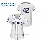Maglia Baseball Donna San Diego Padres 2019 Jackie Robinson Day Cool Base Bianco