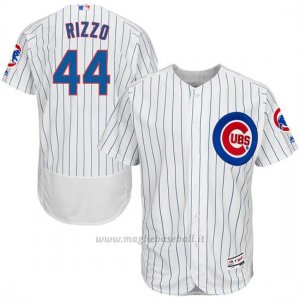 Maglia Baseball Uomo Chicago Cubs 44 Anthony Rizzo Majestic Autentico Collezione Flex Base Base Bianco