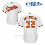 Maglia Baseball Uomo Baltimore Orioles 32 Matt Wieters Bianco 1ªCool Base