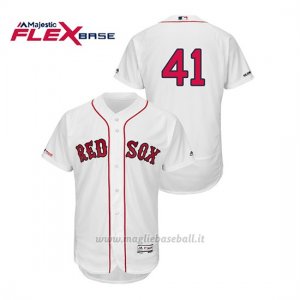 Maglia Baseball Uomo Boston Red Sox Chris Sale 150th Aniversario Patch Flex Base Bianco