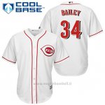 Maglia Baseball Uomo Cincinnati Reds Homer Bailey 34 Bianco 1ªCool Base