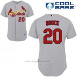 Maglia Baseball Uomo St. Louis Cardinals Lou Brock Grigio Cool Base