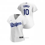 Maglia Baseball Donna Los Angeles Dodgers Justin Turner 2020 Replica Primera Bianco