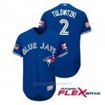 Maglia Baseball Uomo TOrnto Blue Jays Troy Tulowitzki 2018 Stars & Stripes Flex Base Royal
