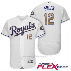 Maglia Baseball Uomo Kansas City Royals Jorge Soler Bianco 50th Season Alterner Flex Base