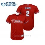 Maglia Baseball Bambino Philadelphia Phillies Jean Segura Cool Base Replica Alternato Rojo