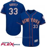 Maglia Baseball Uomo New York Mets Matt Harvey Blu Flex Base Autentico Collezione