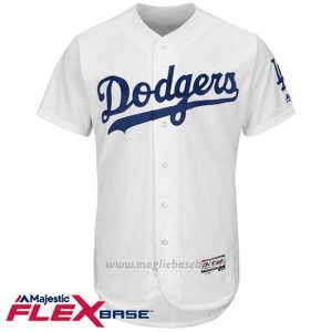 Maglia Baseball Uomo Los Angeles Dodgers Blank Bianco Flex Base Autentico Collezione