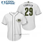 Maglia Baseball Uomo Cincinnati Reds 29 Brandon Finnegan Bianco2018 Alterner Cool Base