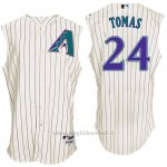 Maglia Baseball Uomo Arizona Diamondbacks 24 Yasmany Tomas Bianco Turn Back The Clock