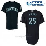 Maglia Baseball Uomo Seattle Mariners Rickie Weeks 25 Blu Blu Alterner Cool Base
