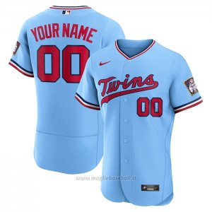 Maglia Baseball Uomo Minnesota Twins Personalizzate Alternato Autentico Blu