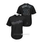 Maglia Baseball Hombre Washington Nationals 31 Max Scherzer 2019 Players Weekend Replica Nero