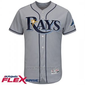 Maglia Baseball Uomo Tampa Bay Rays Blank Grigio Flex Base Autentico Collezione